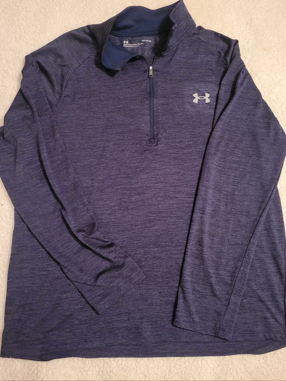 Under Armour Navy Heather 1/4 Zip Performance Pullover